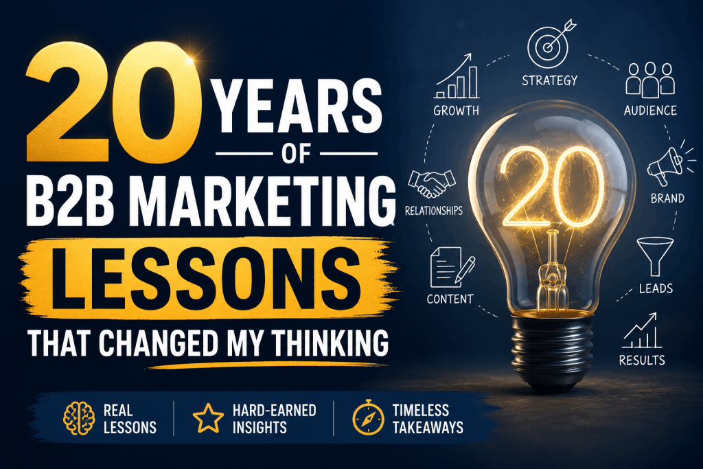 B2B marketing lessons from 20 years of marketing and demand generation experience.